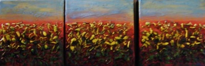 Sunflower Fields (triptych)